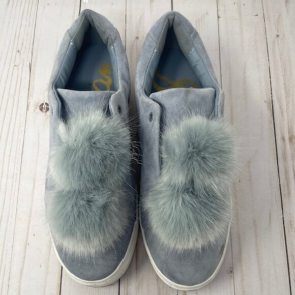Sam Edelman Tennis Shoes with Pom Poms - Size 10 - Picture 1 of 5